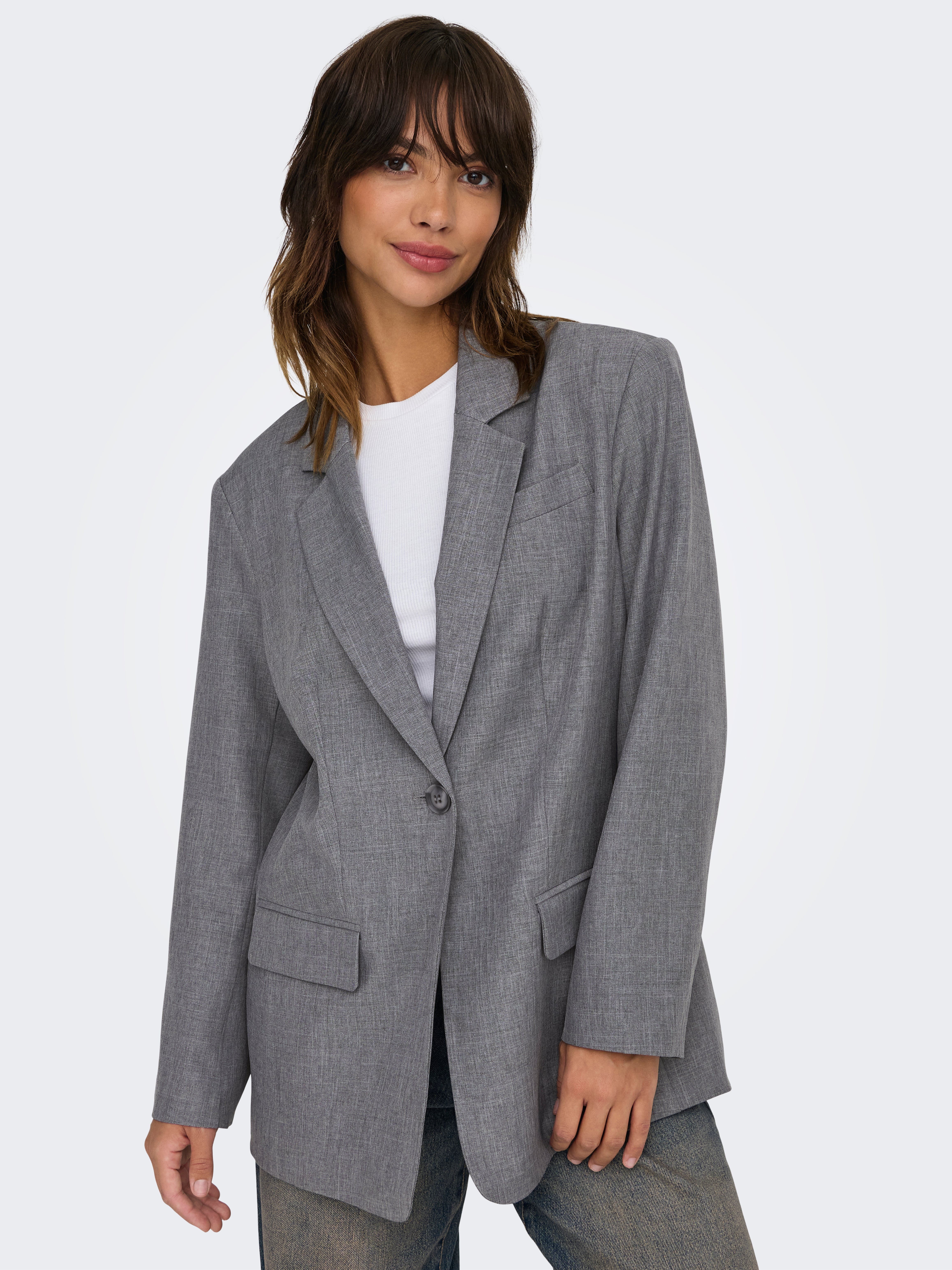 ONLLINDA Blazer Medium Grey Melange