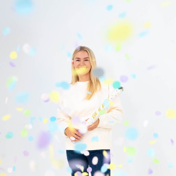 Gekleurde Confetti Kanon Pastel 60cm