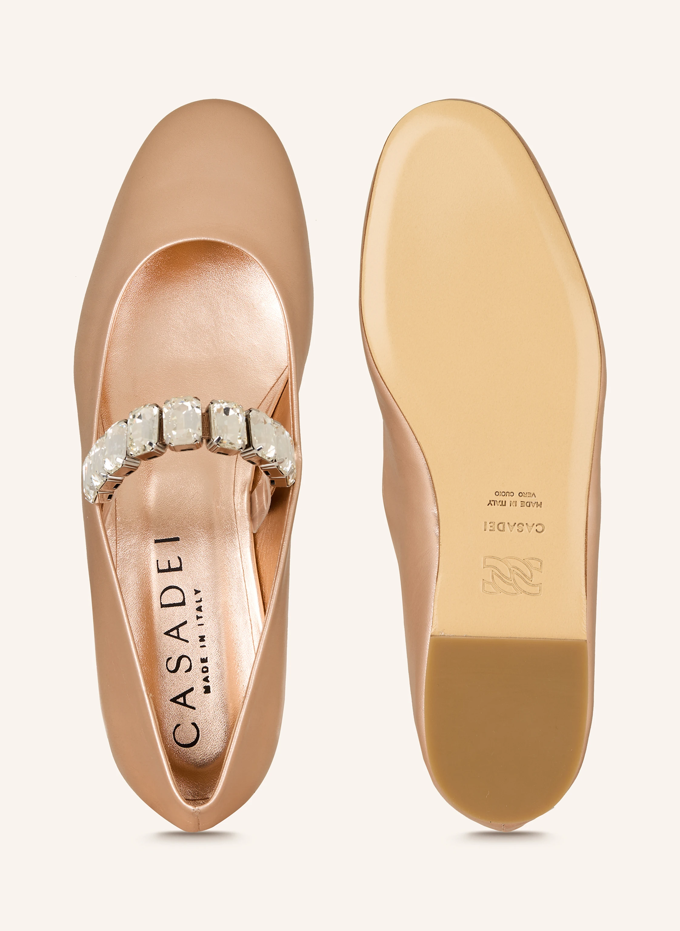 CASADEI Ballerinas mit Schmucksteinen