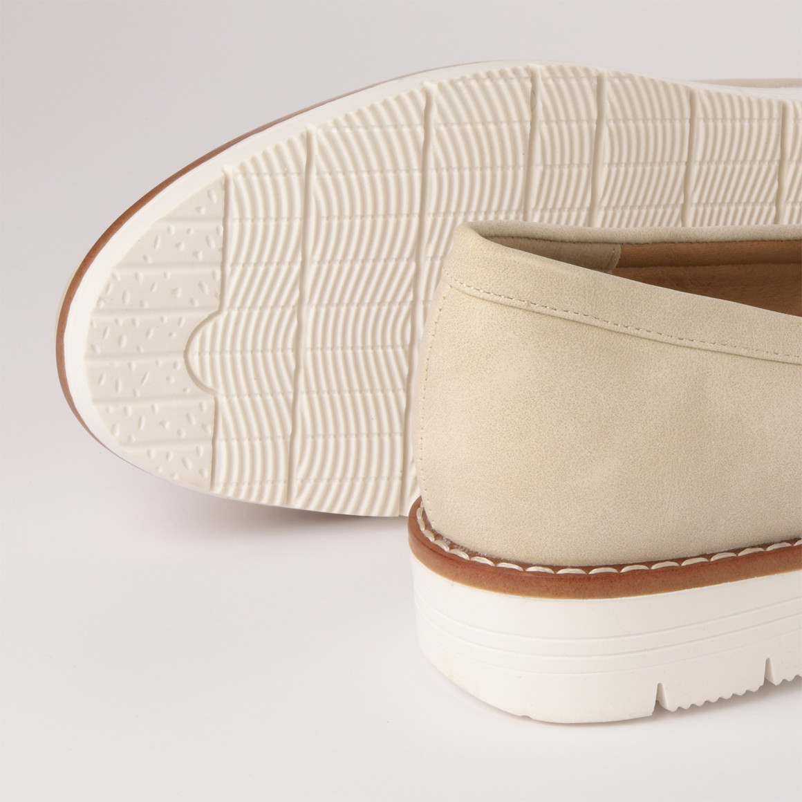 Gina Benotti Damen Loafer mit Zierelement sandbeige