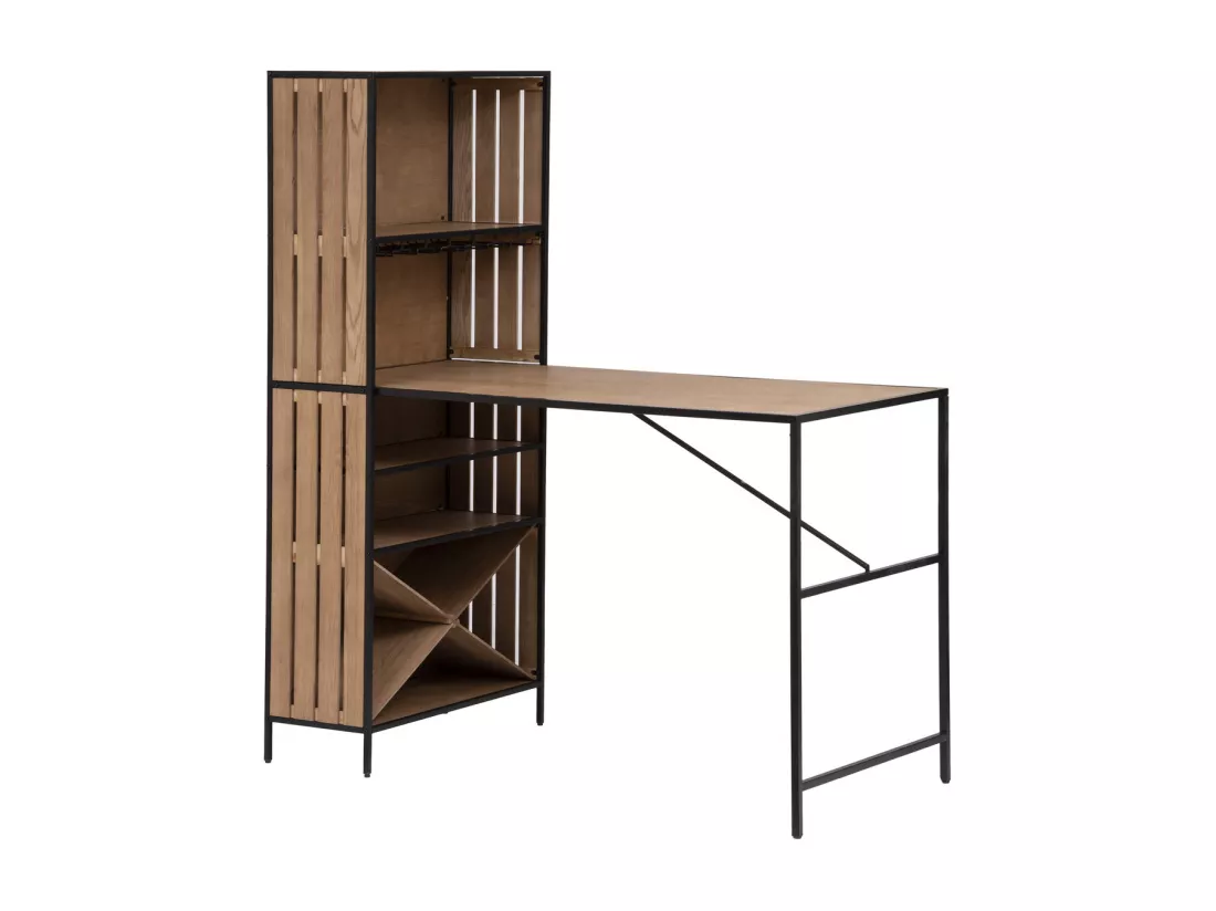 Table bar avec buffet Bakos 153x80cm Beige - ATMOSPHERA