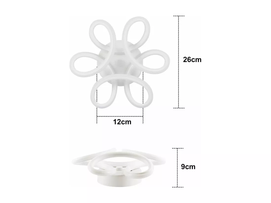 NETTLIFE Plafonnier LED 17W, 3000K 27*12cm Petite Lampe de Couloir Moderne Blanc Chaud Blanc Géométrie Design pour Salon Cuisine Studio Entrée