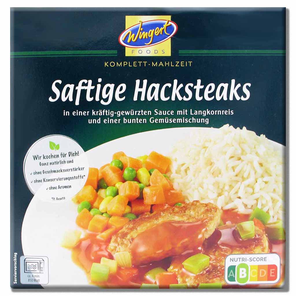 Wingert Fertiggericht Saftige Hacksteaks 460g MHD:12.11.25