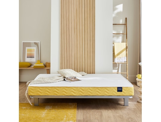 SOMEO - Matelas mousse aurore 400 clic-clac blanc 65+65x190 (clic cl...