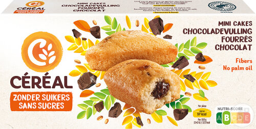 Céréal Sans Sucres Mini Cakes Fourrés Chocolat 150g