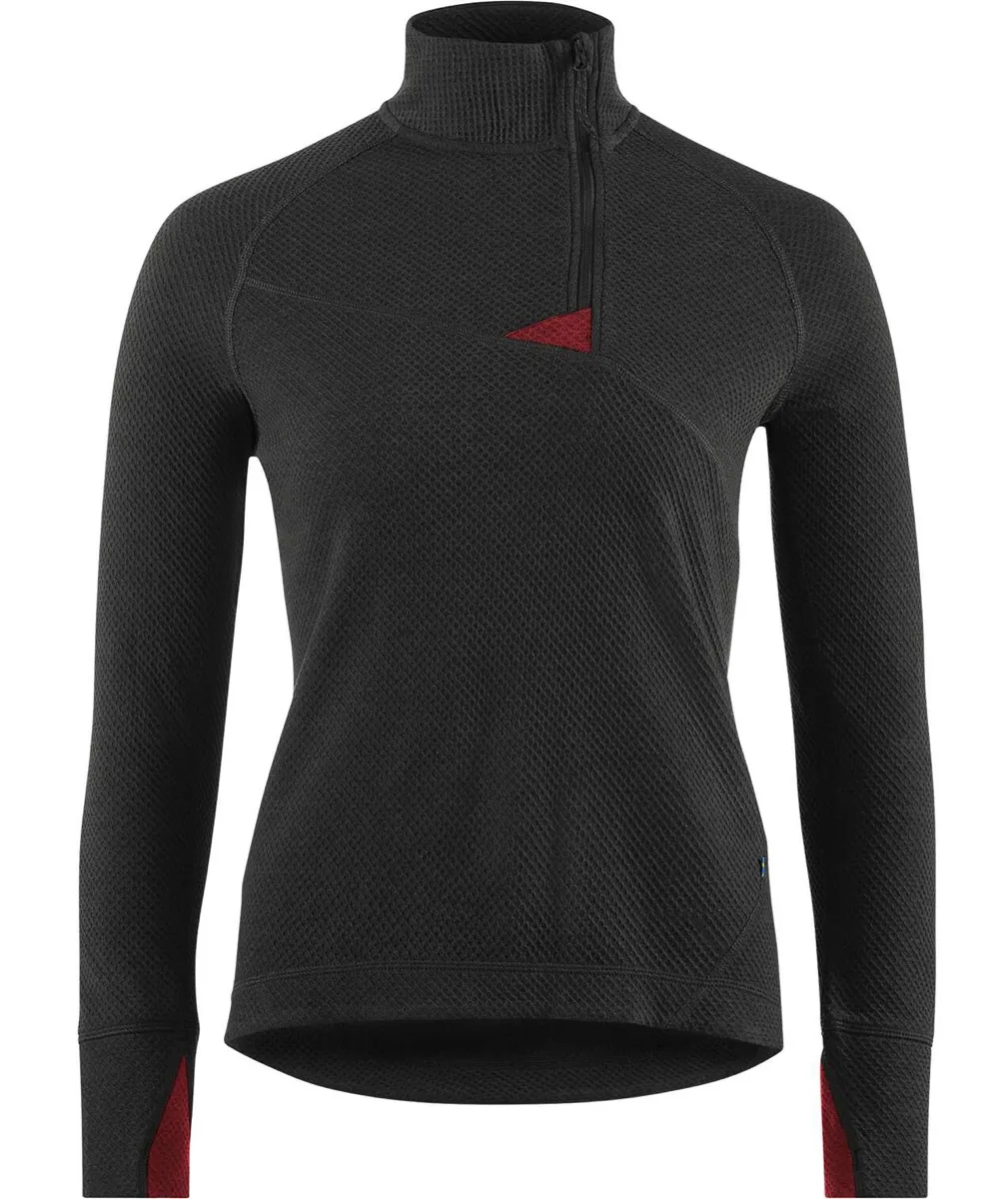 Klättermusen Women's Huge Half Zip Sweater Raven-Burnt Russet
