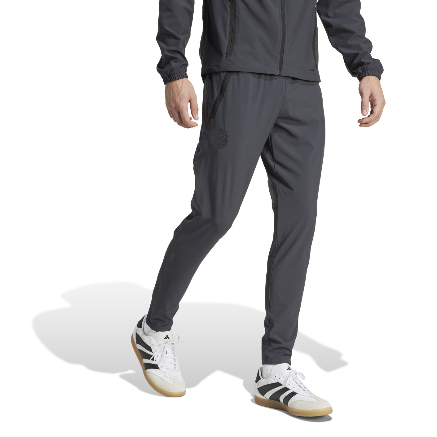 adidas Bayern München Vis Tech Trainingspak Full-Zip 2024-2025 Donkergrijs