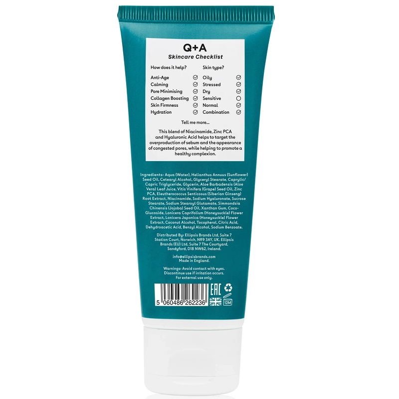Q+A Zinc PCA Daily Moisturiser 75 ml