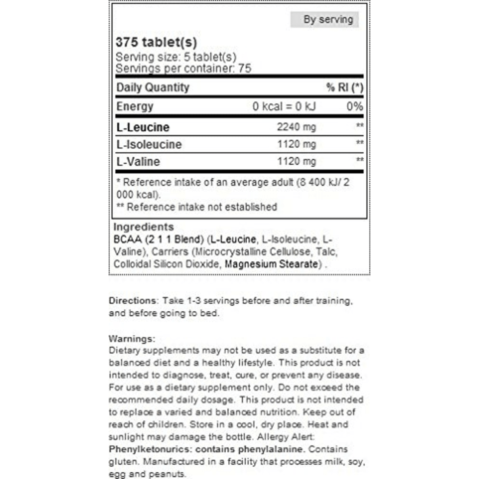 BCAA 6400 (375 Tabletten)