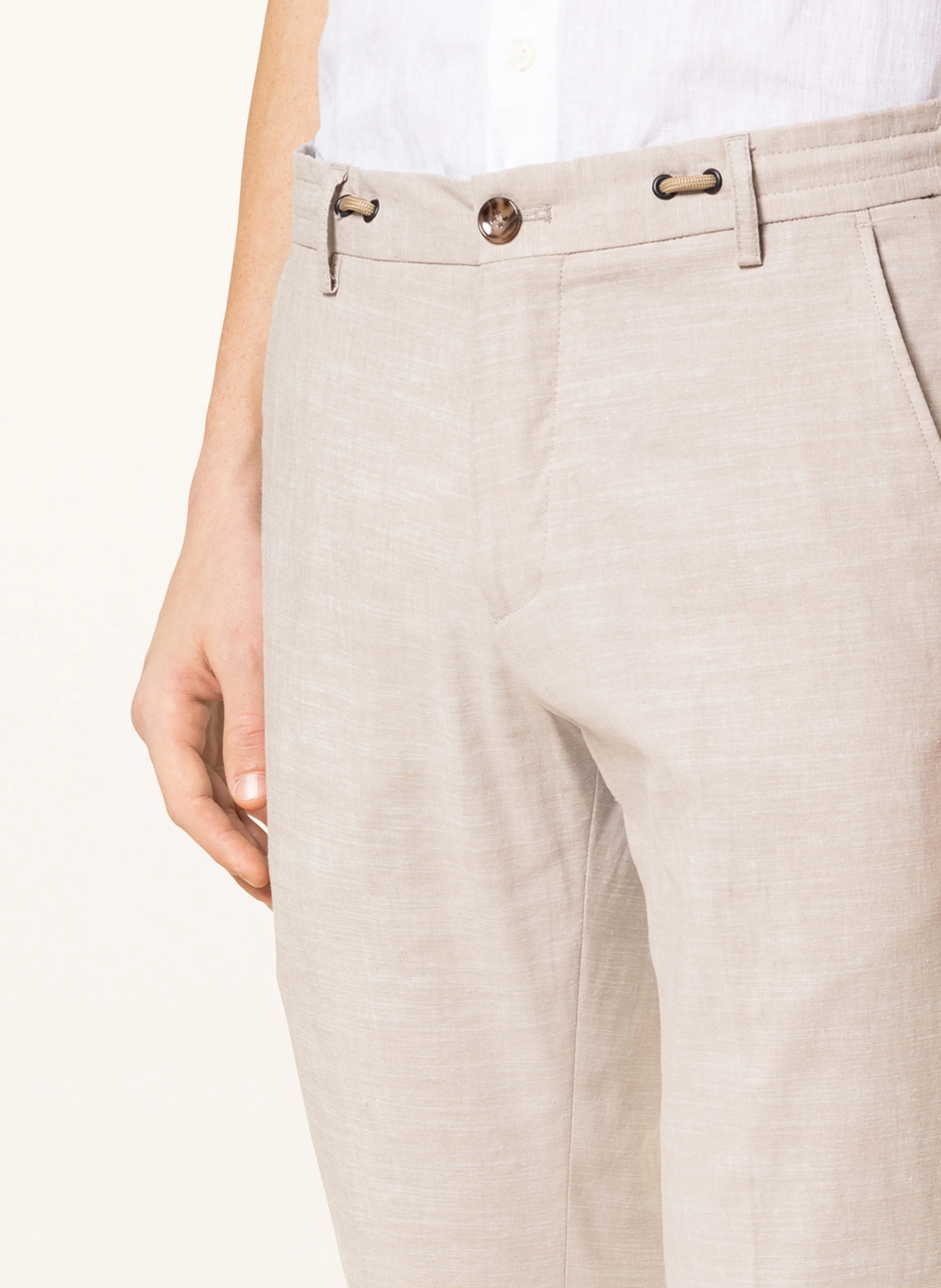 PAUL Anzughose Extra Slim Fit mit Leinen