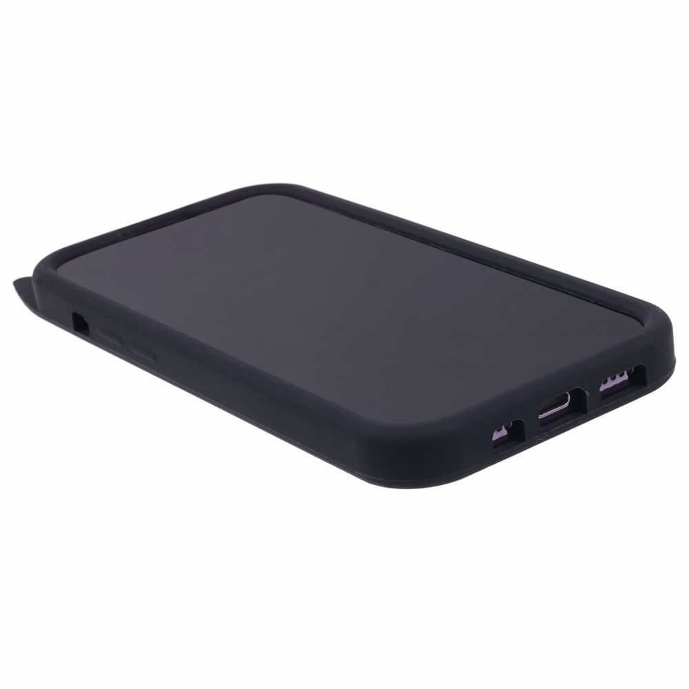 iPhone 15 Pro Max 3D Silikon Case Hülle mit Süssen Katzenohren - Schwarz