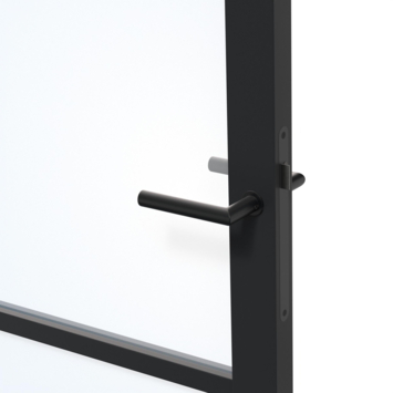 Arne & Bodil binnendeur ABE101 blank glas - diep zwart afgelakt