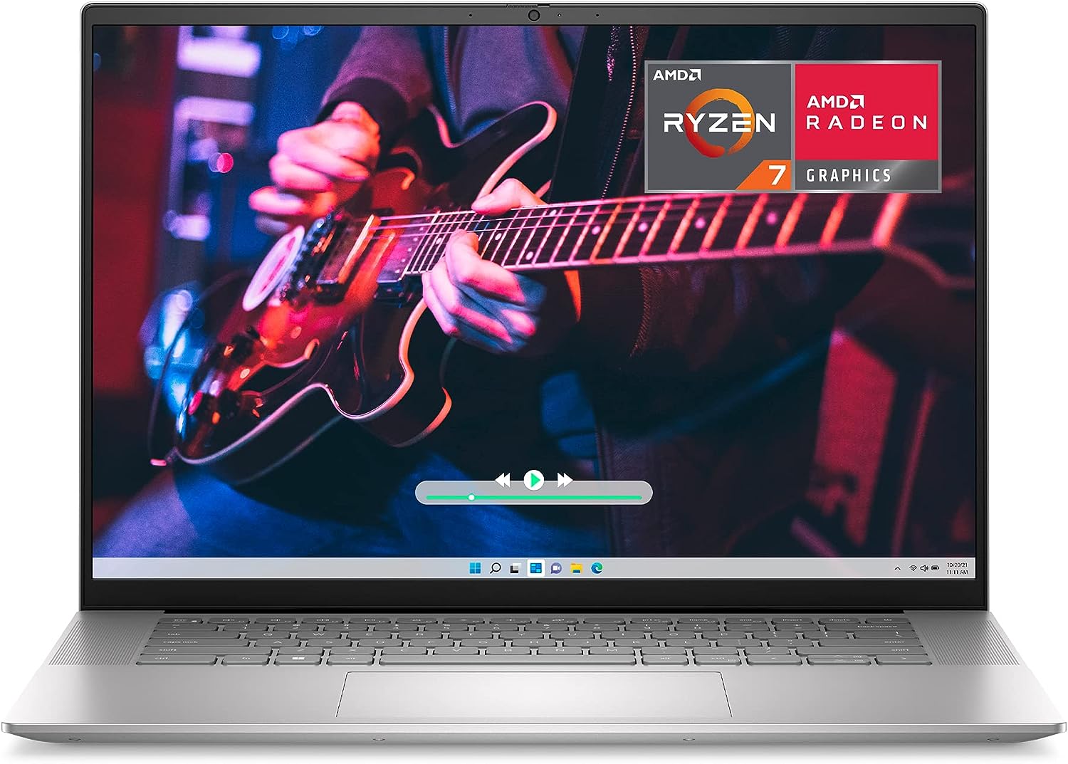 Notebook Dell Inspiron 16 5635 - AMD Ryzen 7-7730U, Tela QHD de 16 polegadas, 16 GB de RAM LPDDR4x, SSD de 1 TB, Placa de vídeo AMD Radeon, Windows 11 Home, 1 ano de suporte premium - Prata Platina