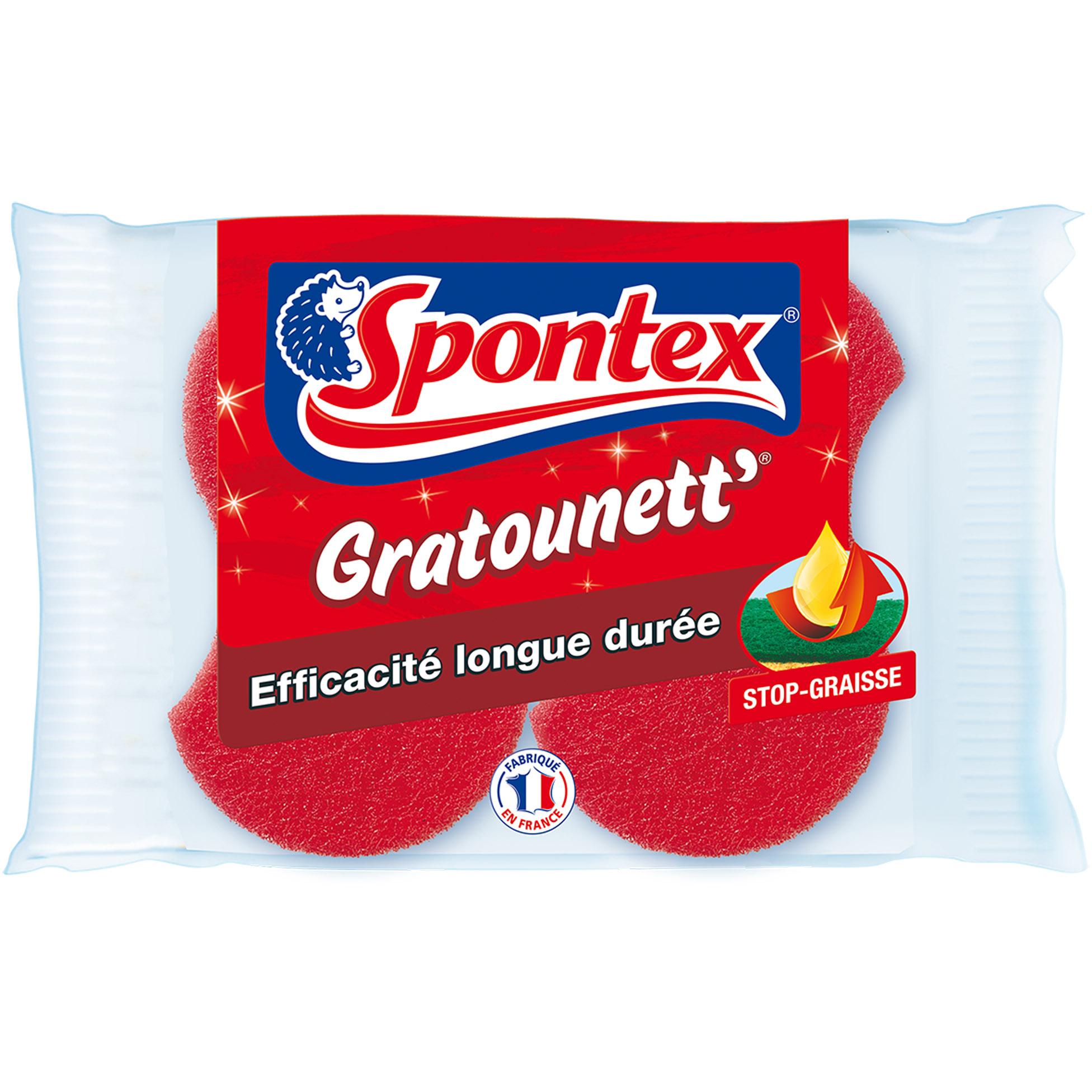 LOT 2 EPONGES GRATOUNETT STOP GRAISSE SPONTEX