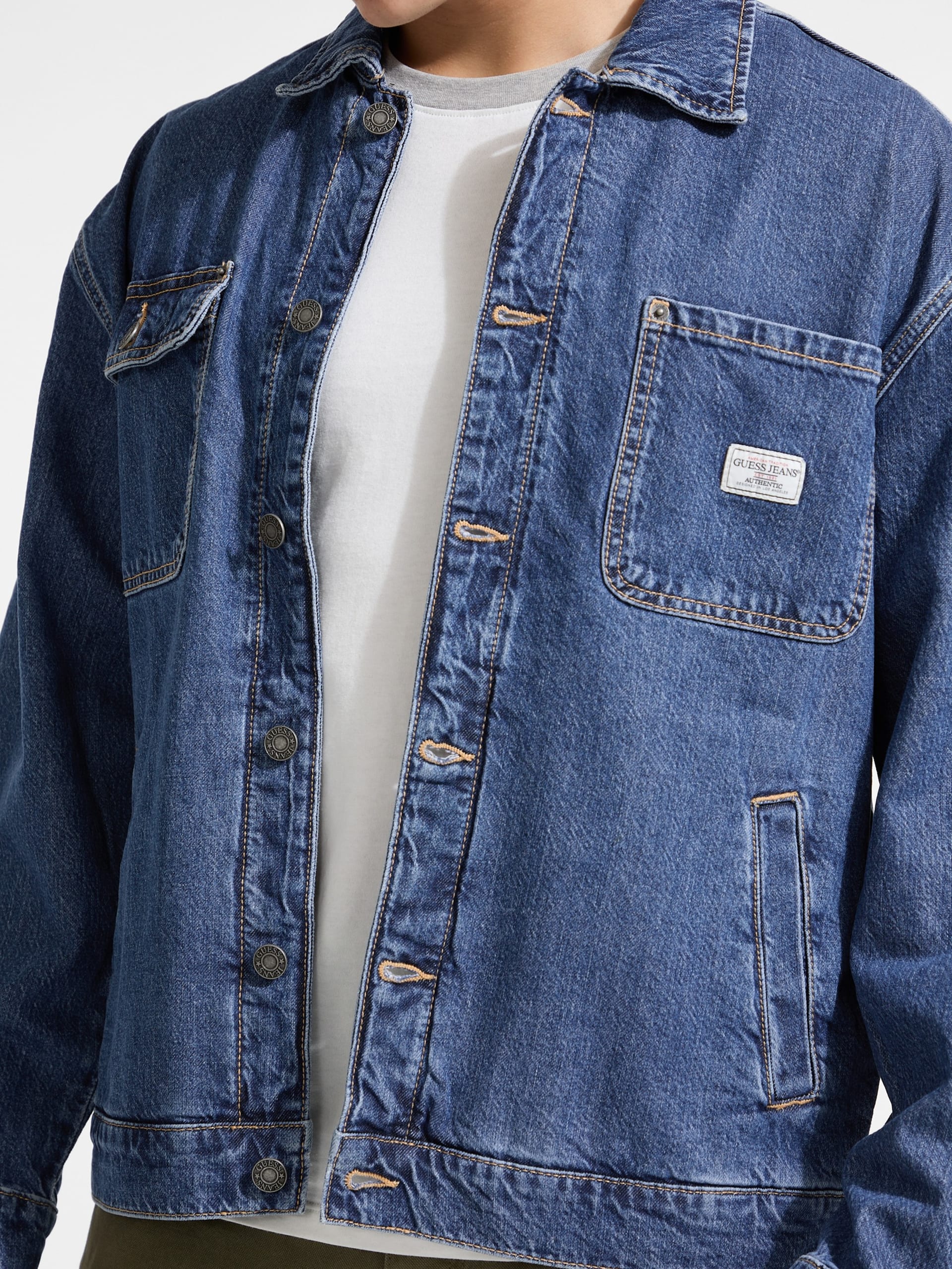Jaqueta jeans utilitária