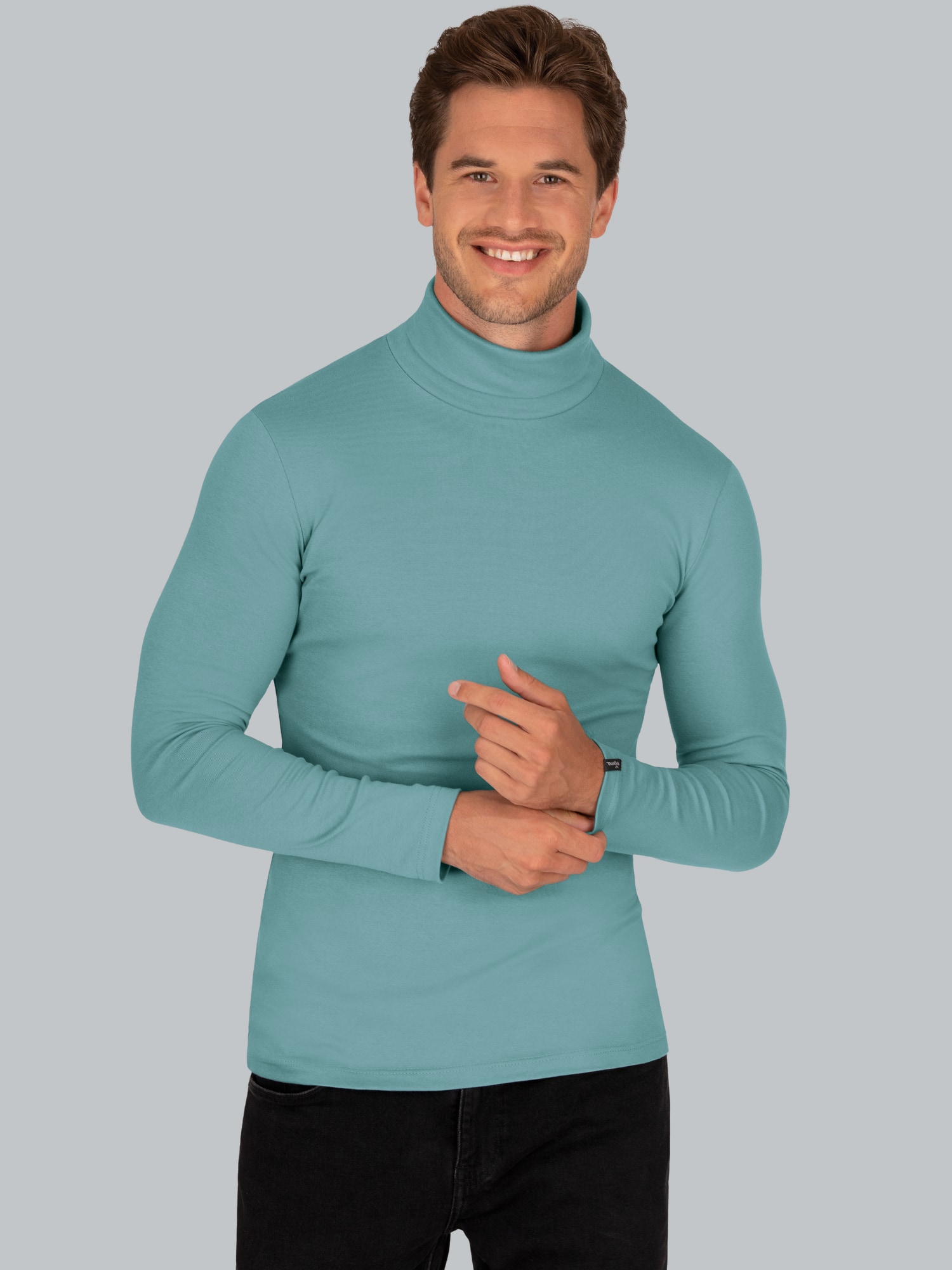 Rollkragenshirt Seegras