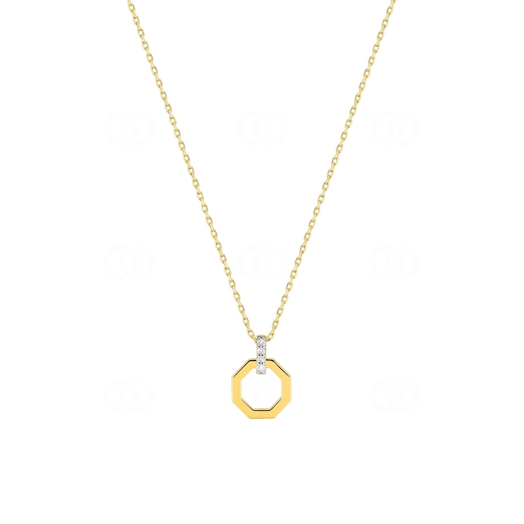 Collier 750/18 K Gelbgold mit Diamanten 0.02 ct. H/p1