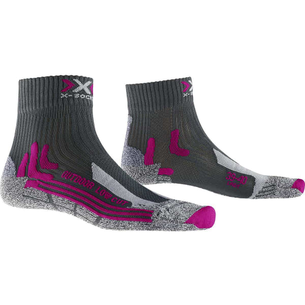 Chaussette randonnée X-SOCKS TREK OUTDOOR LOW CUT WMN ANTHRACITE/FUCHSIA