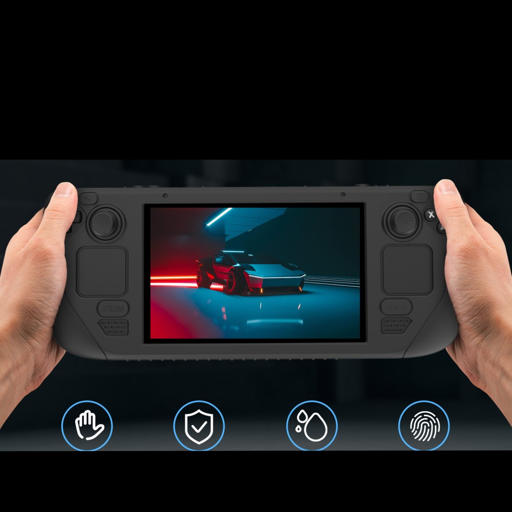 Steam Deck / OLED Silikon Case Schutzhülle Abdeckung - Schwarz