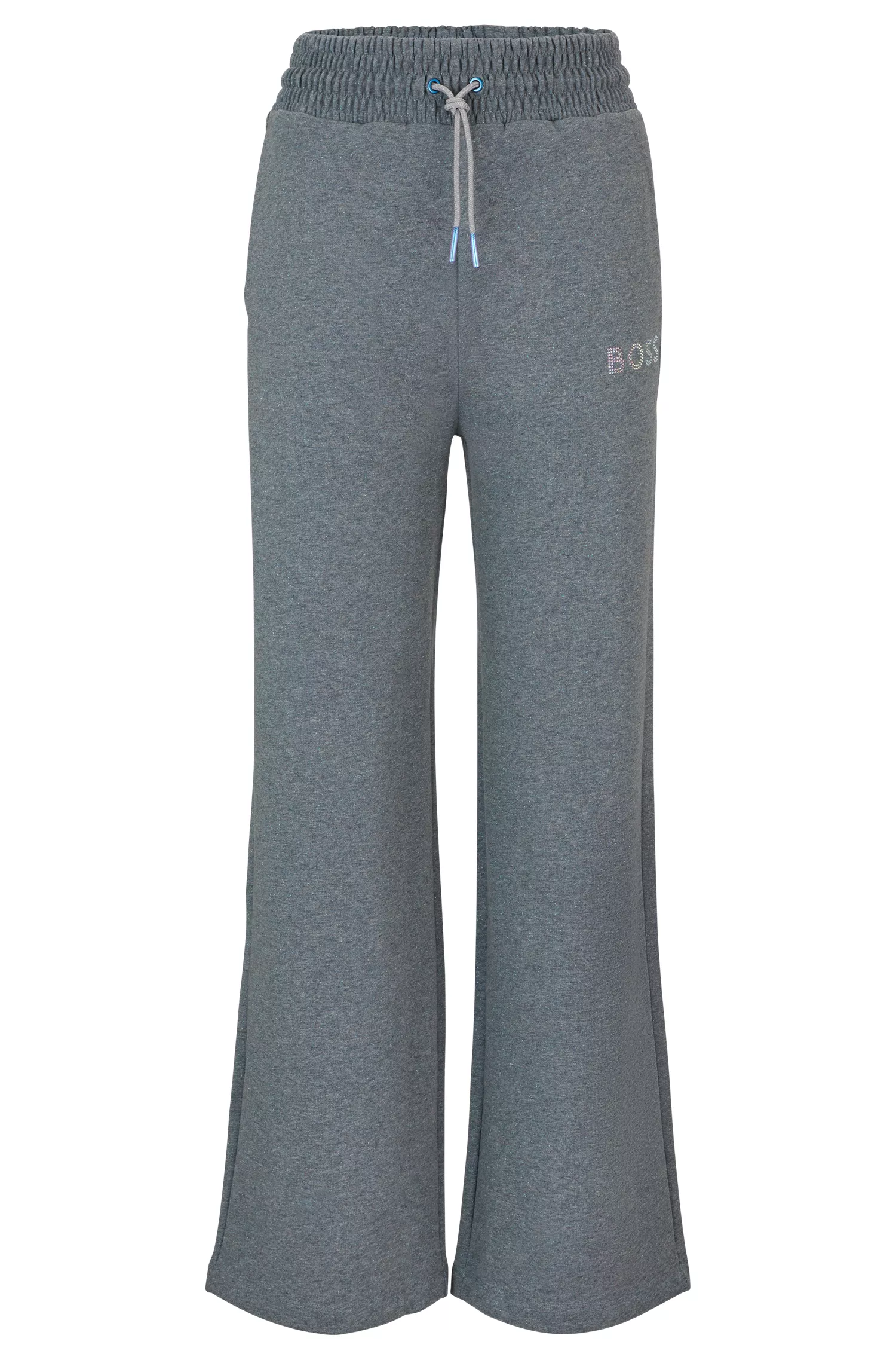 Calça de fato de treino BOSS em mistura de algodão laranja com logótipo aplicado.