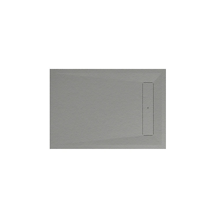 Receveur de douche 90 x 120 cm, résine, gris, GoodHome Luiro