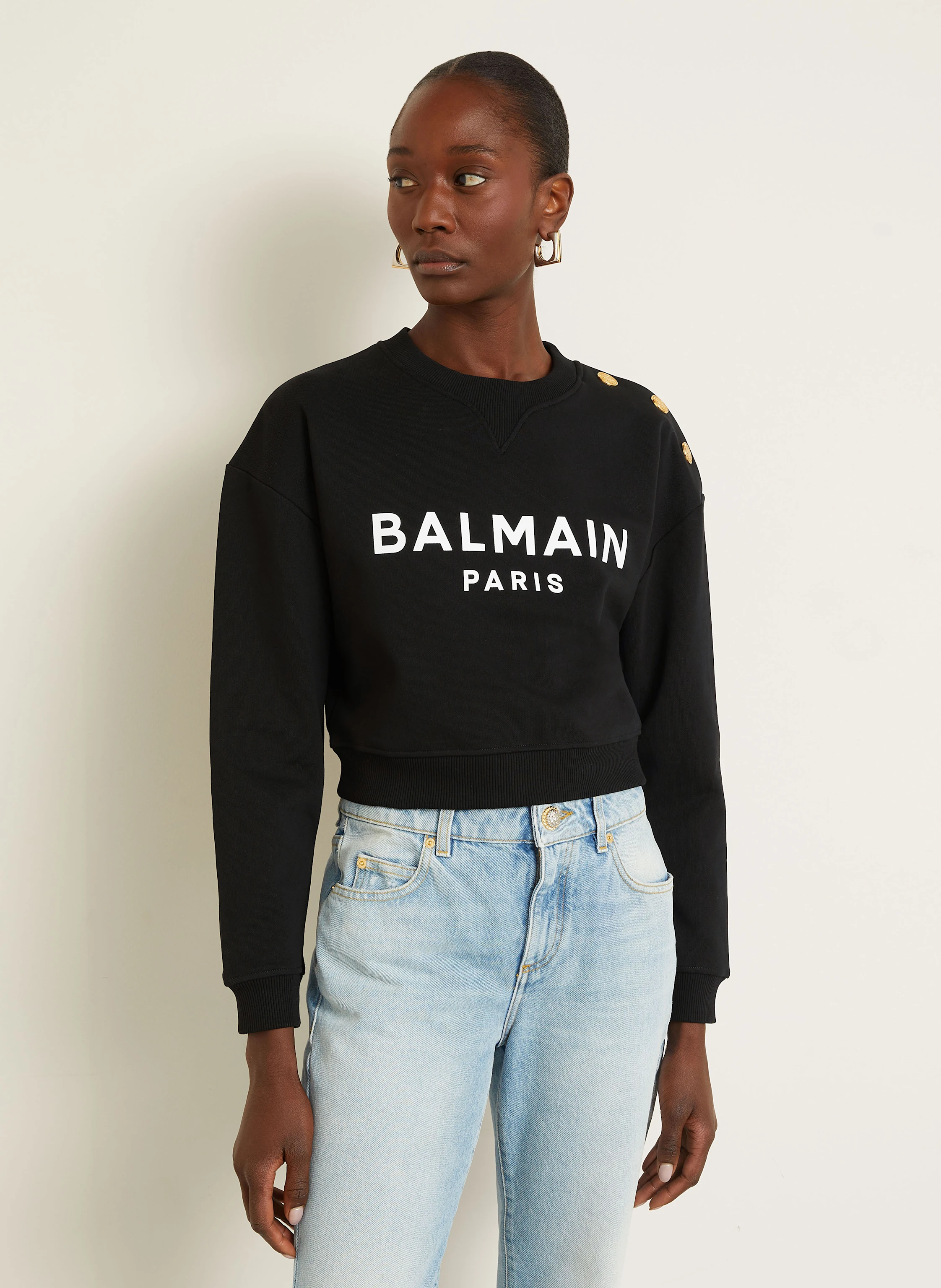 BALMAIN Cropped-Sweatshirt