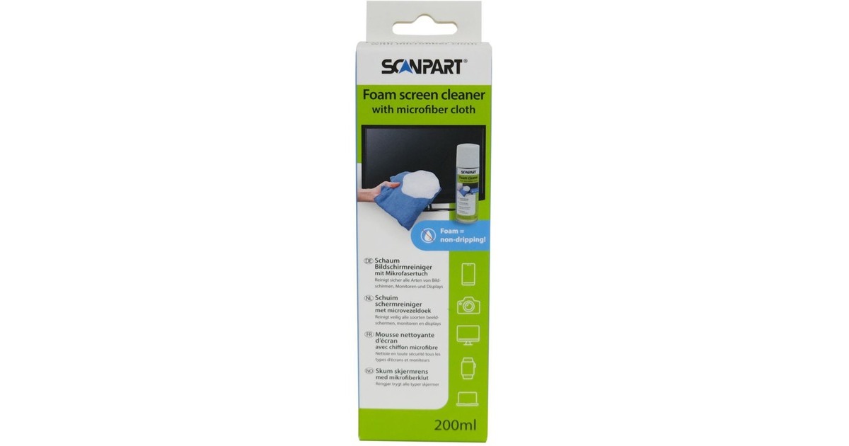 ScanpartFoam screen cleaner 200ml reinigingsmiddel  (Incl. microvezeldoekje)
