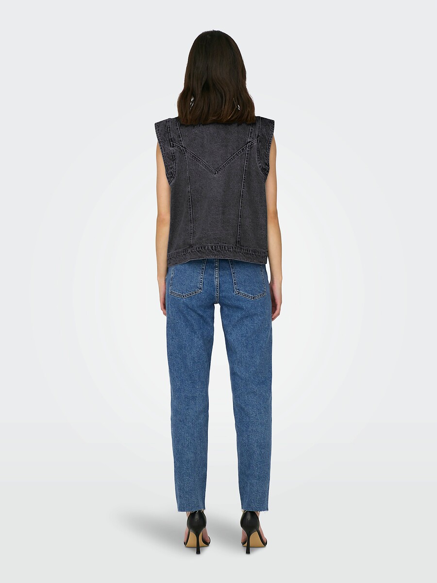 SOMENTE<br>Colete jeans sem mangas