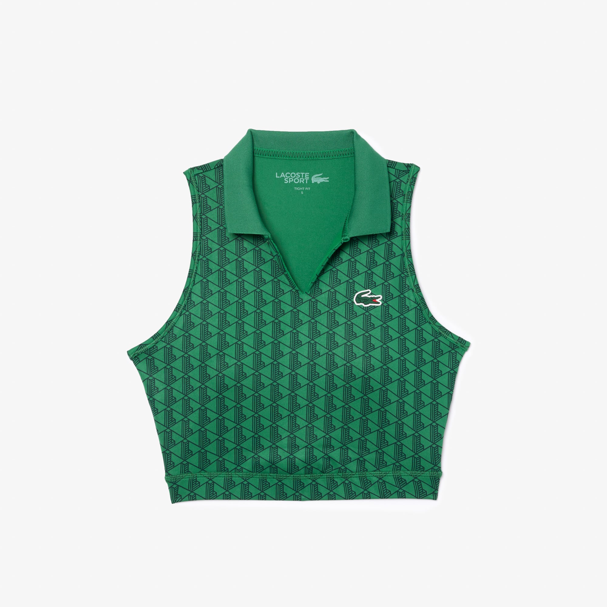 Brassière Sport extensible à imprimé monogramme Brassières & Leggings - Vert - Lacoste - Femme
