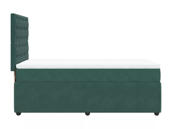 Sommier à lattes de lit et matelas Vert foncé 80x200 cm Velours
