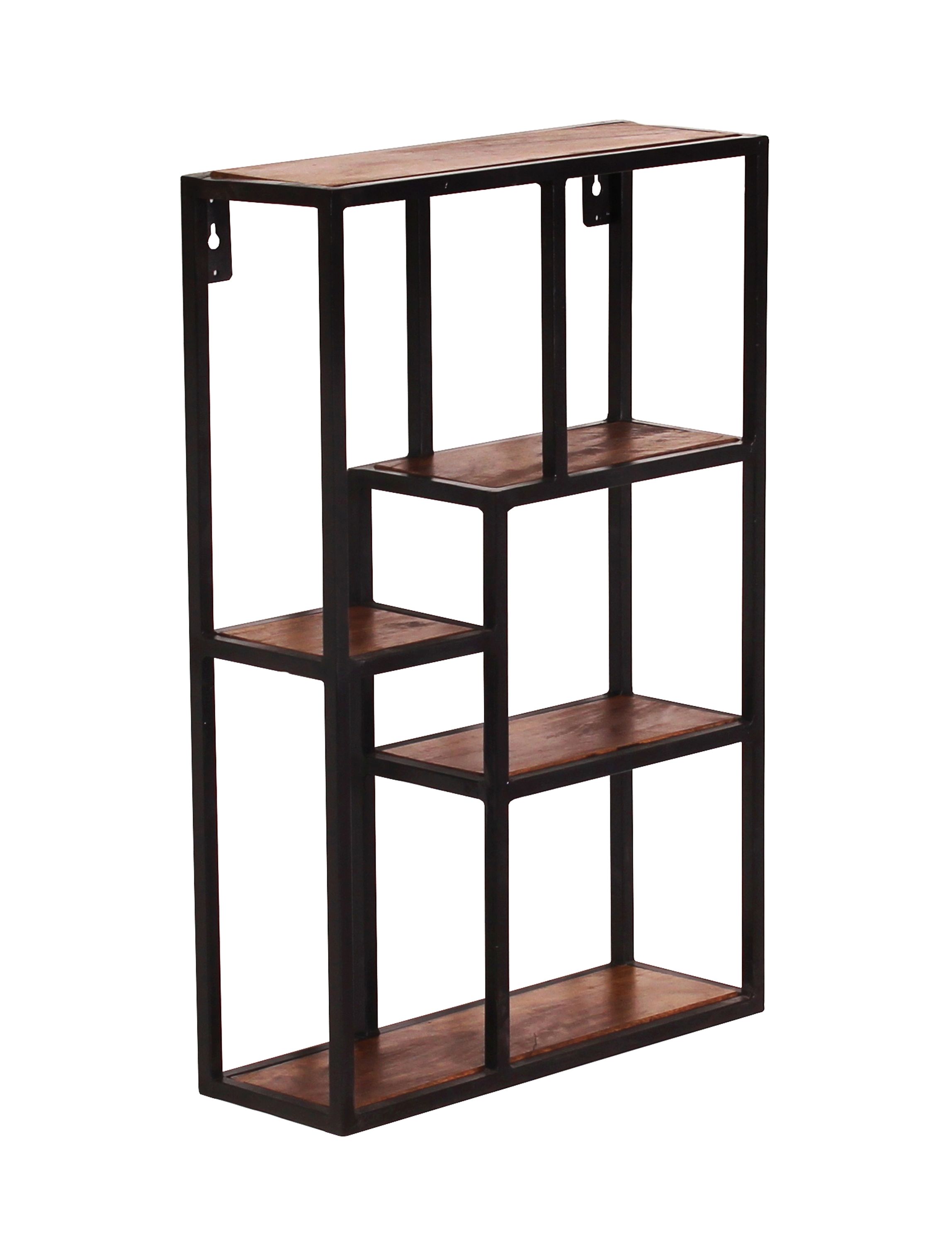 Wandregal Panama Mangoholz Metall Wandboard Ablage Regal HängeregalBücherregal