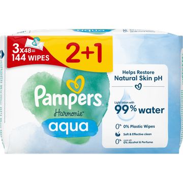 Pampers Harmonie Aqua Babydoekjes x 144