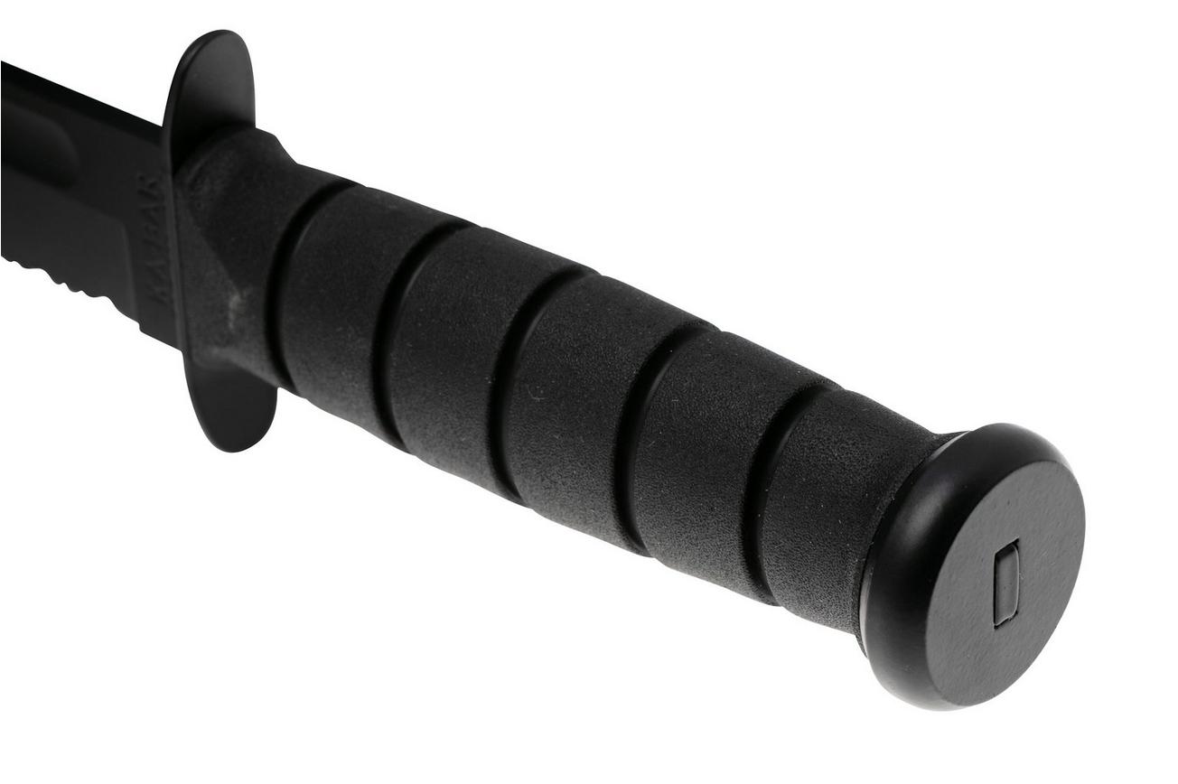 KA-BAR USMC 1214 deels gekarteld, Kraton, kydex foedraal