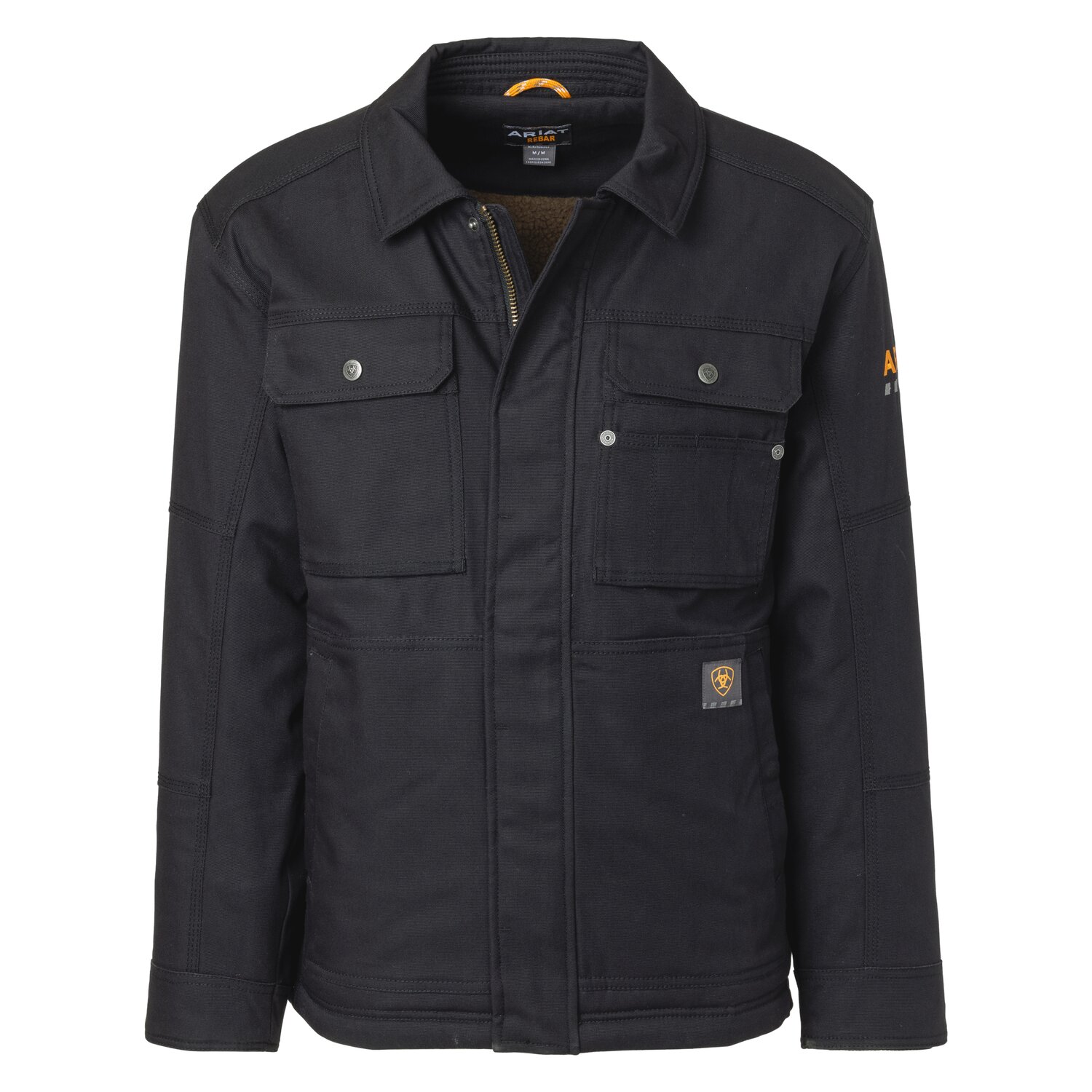 ARIAT MNS Rebar DuraCanvas Sherpa-Lined Coat  - black