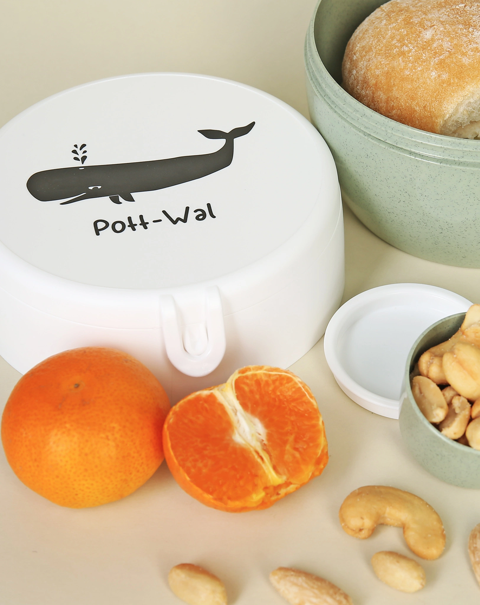 Lunchpot POTT-WAL 3-teilig in organic green/weiss