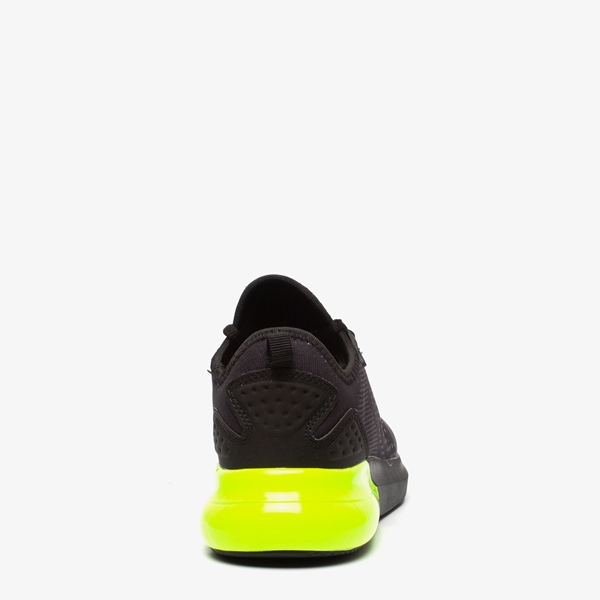 Osaga jongens sneakers zwart met neon geel