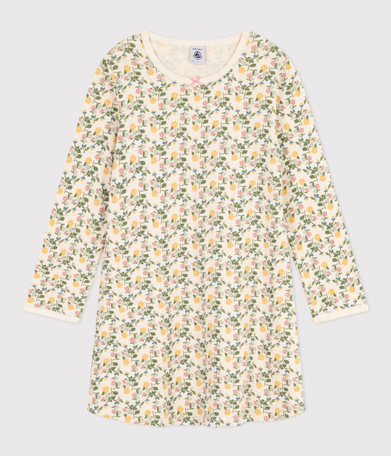 Chemise de nuit en coton motif fleurs enfant