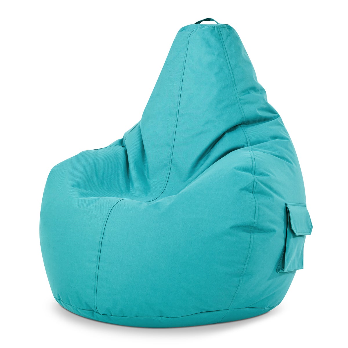 Green Bean Zitzak met rugleuning 80x70x90cm - Gaming stoel met 230L vulling, knuffelzacht, wasbaar - Zitzak vloerkussen, loungestoel, voetenbank, relaxstoel, gamerstoel, aquamarijn