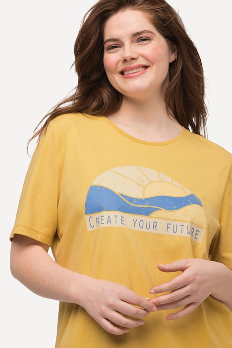 T-Shirt, Sundown, Rundhals, Halbarm, Biobaumwolle