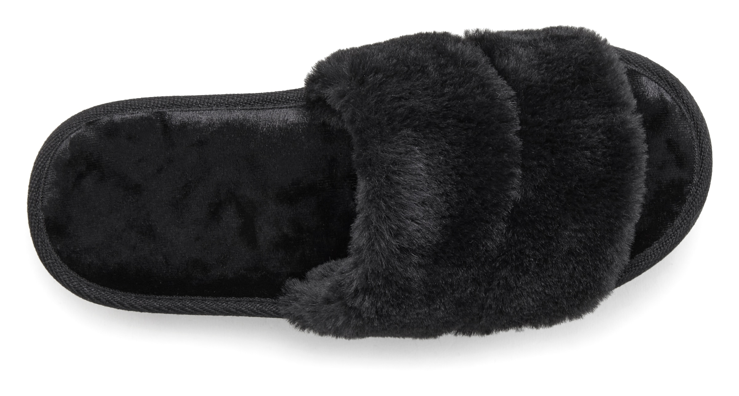 Vivance Hausschuh »Pantolette, Plüsch Hausschuhe, Mule, offener Schuh,«  VEGAN
