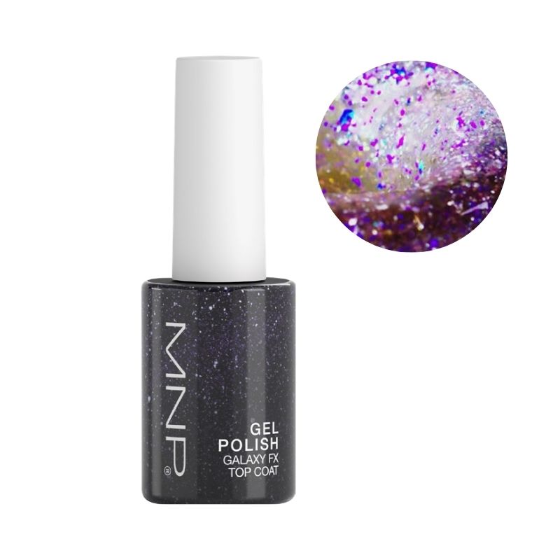 Vernis semi permanent Galaxy fx top coat 808 andromeda MNP 14ml