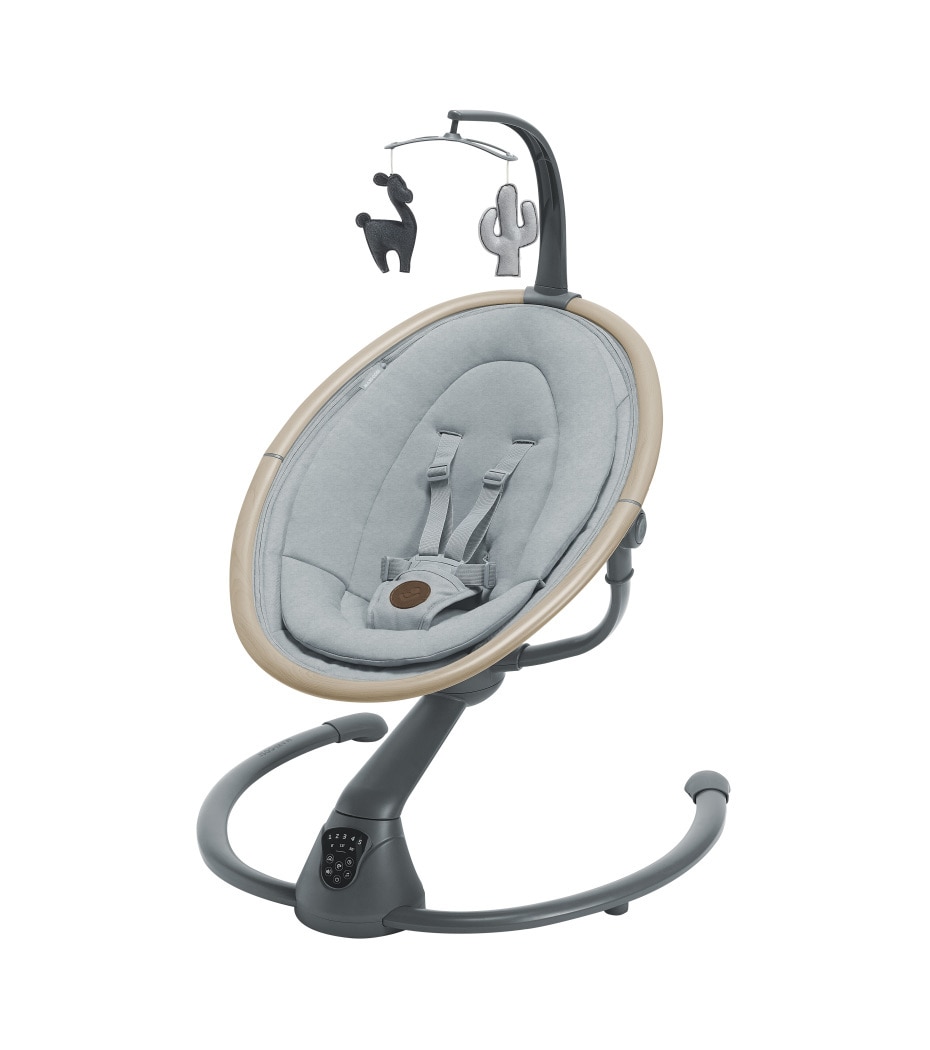 Cassia Elektrische Schaukel 0 - 6 M   0 - 9 kg    Automatische Bewegungserkennung  |    Um 360° drehbarer Sitz  |    12 beruhigende Melodien  |    Besonders geringes Gewicht |