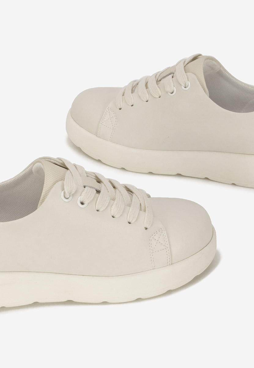 Baskets pour femme en cuir blancs Rocsana
