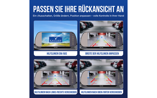 Falcon Magnetisches Drahtloses Kamerasystem 7 Zoll Monitor und 50 m Reichweite