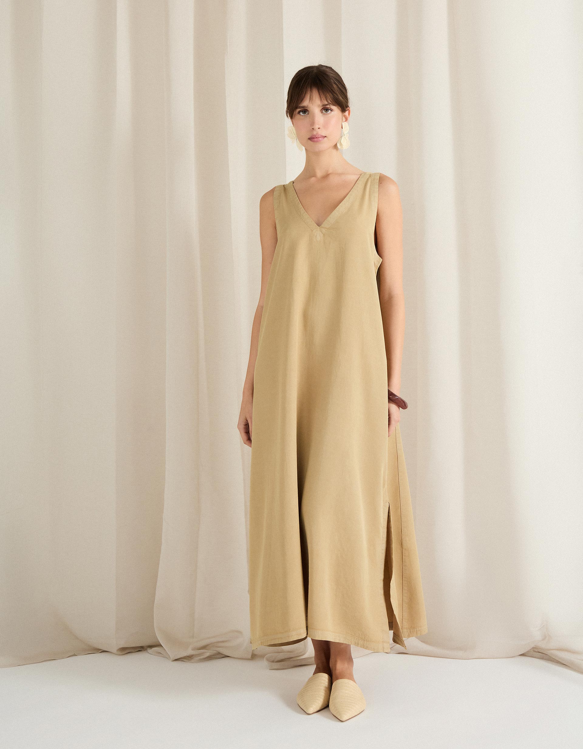 Vestido Liocel, Mulher, Bege Claro