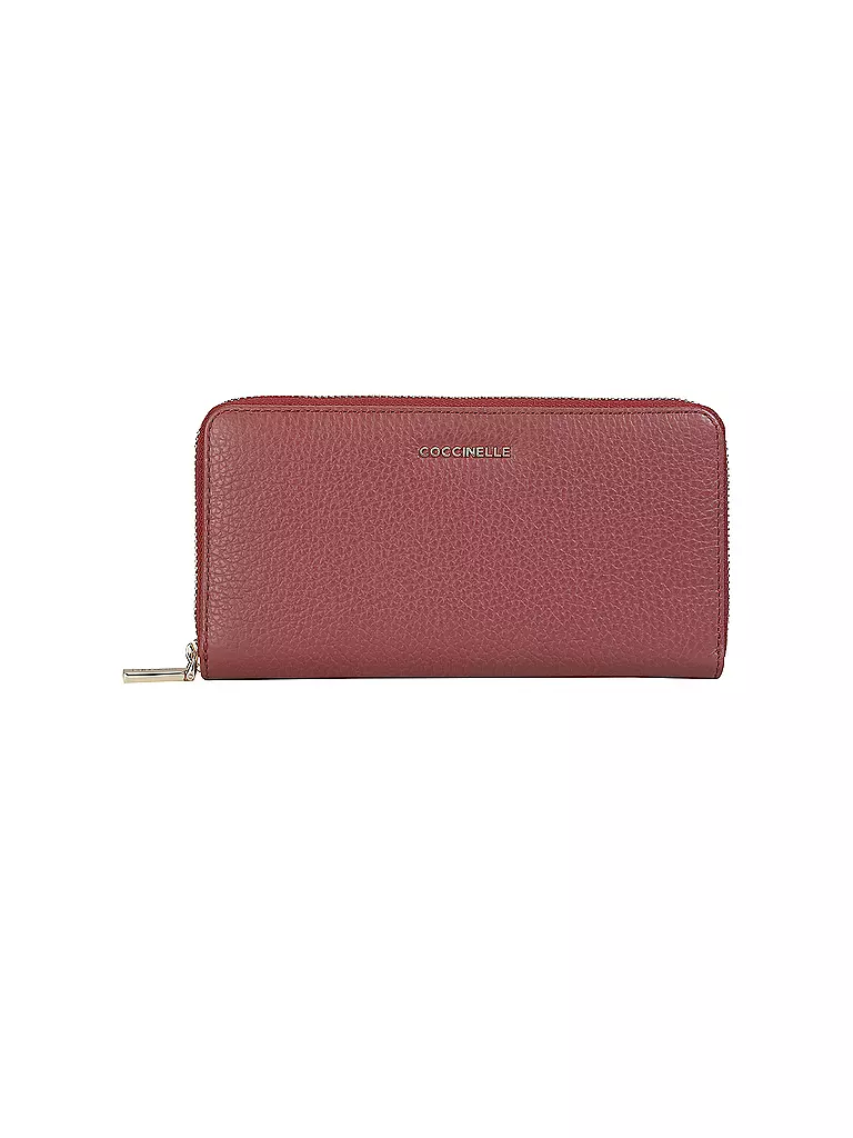 COCCINELLE Geldbörse METALLIC SOFT rot