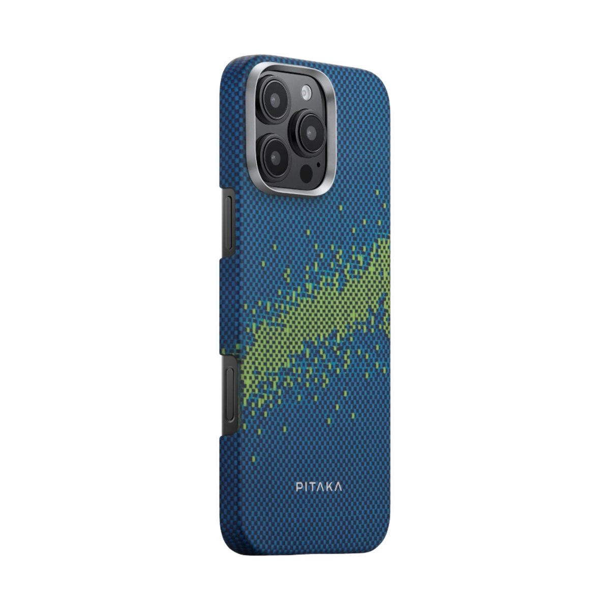 iPhone 16 Pro Max MagEZ Glow MagSafe Aramid Schutzhülle (KI1604PMYG) - Milky Way Galaxie (Grün / Blau)