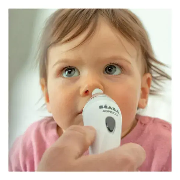 Aspirador Nasal Elétrico Silencioso e Potente Béaba com 2 Pontas Macias 0M+ Aspidoo