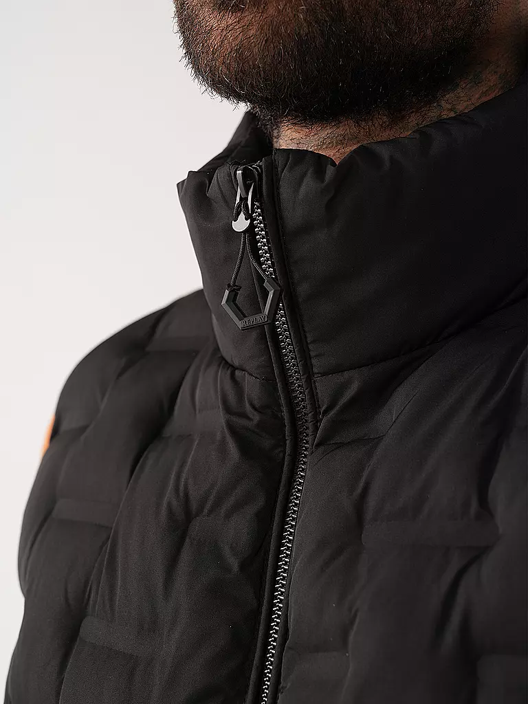REPLAY Steppgilet  schwarz