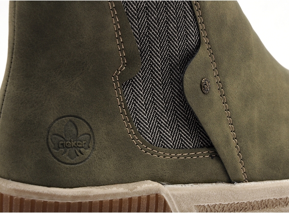 Rieker boots bottine plates femme n0761 vert